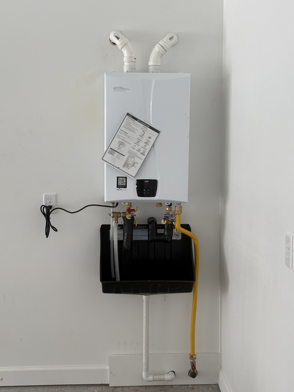 Tankless water heater installation