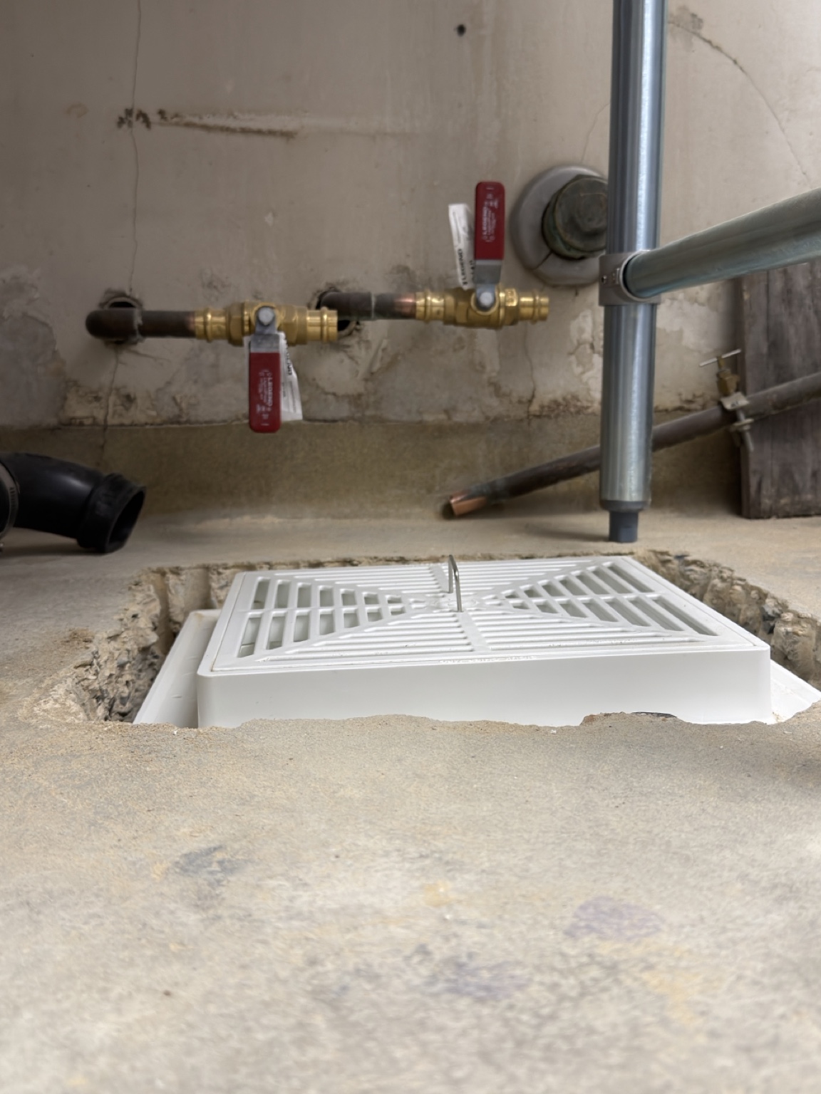 Shower fixture installation